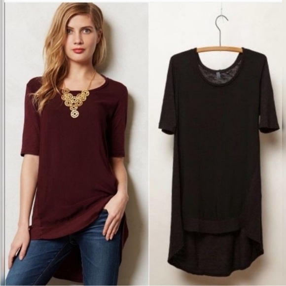 Anthro left of center Ellesmere hi low tee - Picture 1 of 4